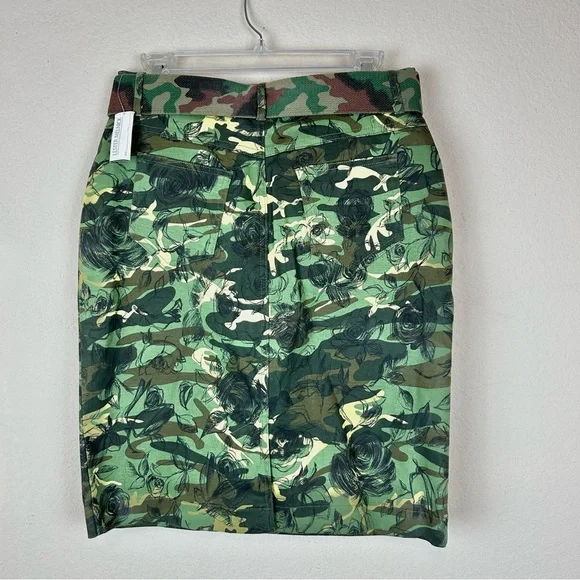 Mesmerize Camo & Floral Jean Pencil Skirt - Picture 3 of 7